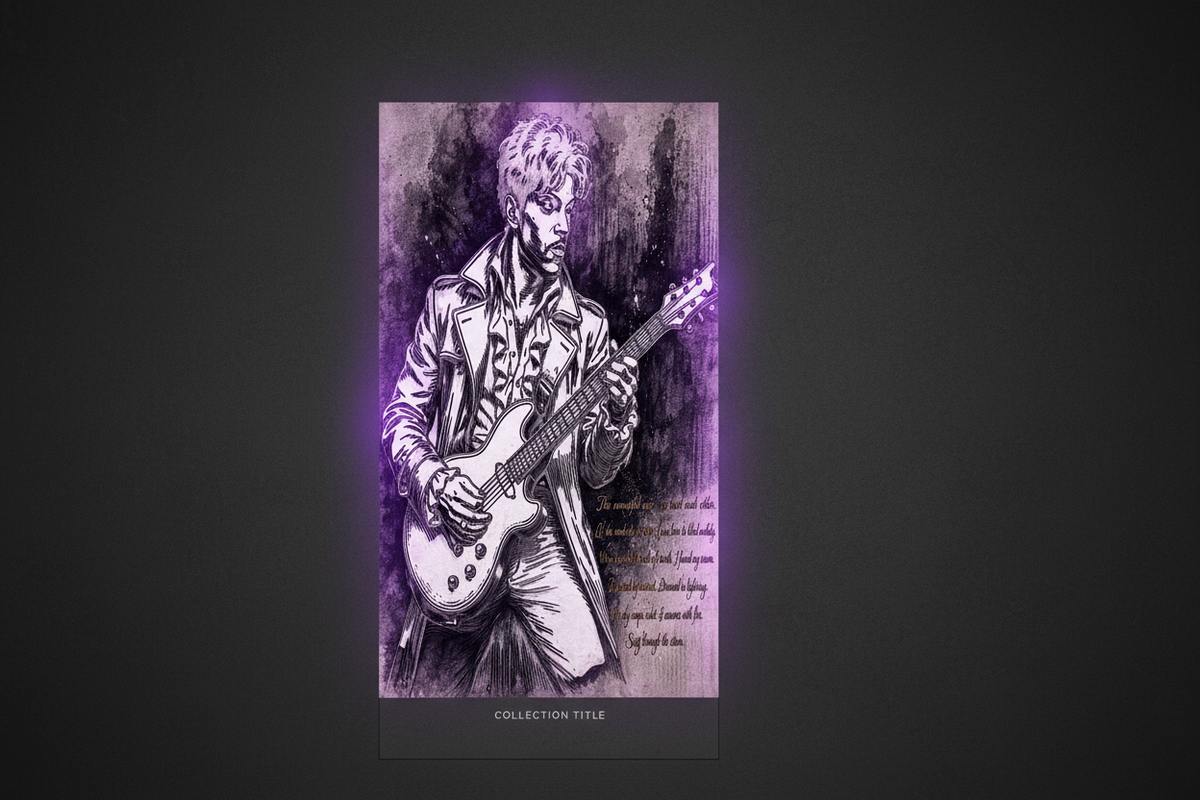 Engravings Collection Poster - Purple Rain