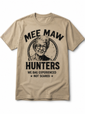 Mee Maw Hunters graphic t-shirt in tan with vintage style design